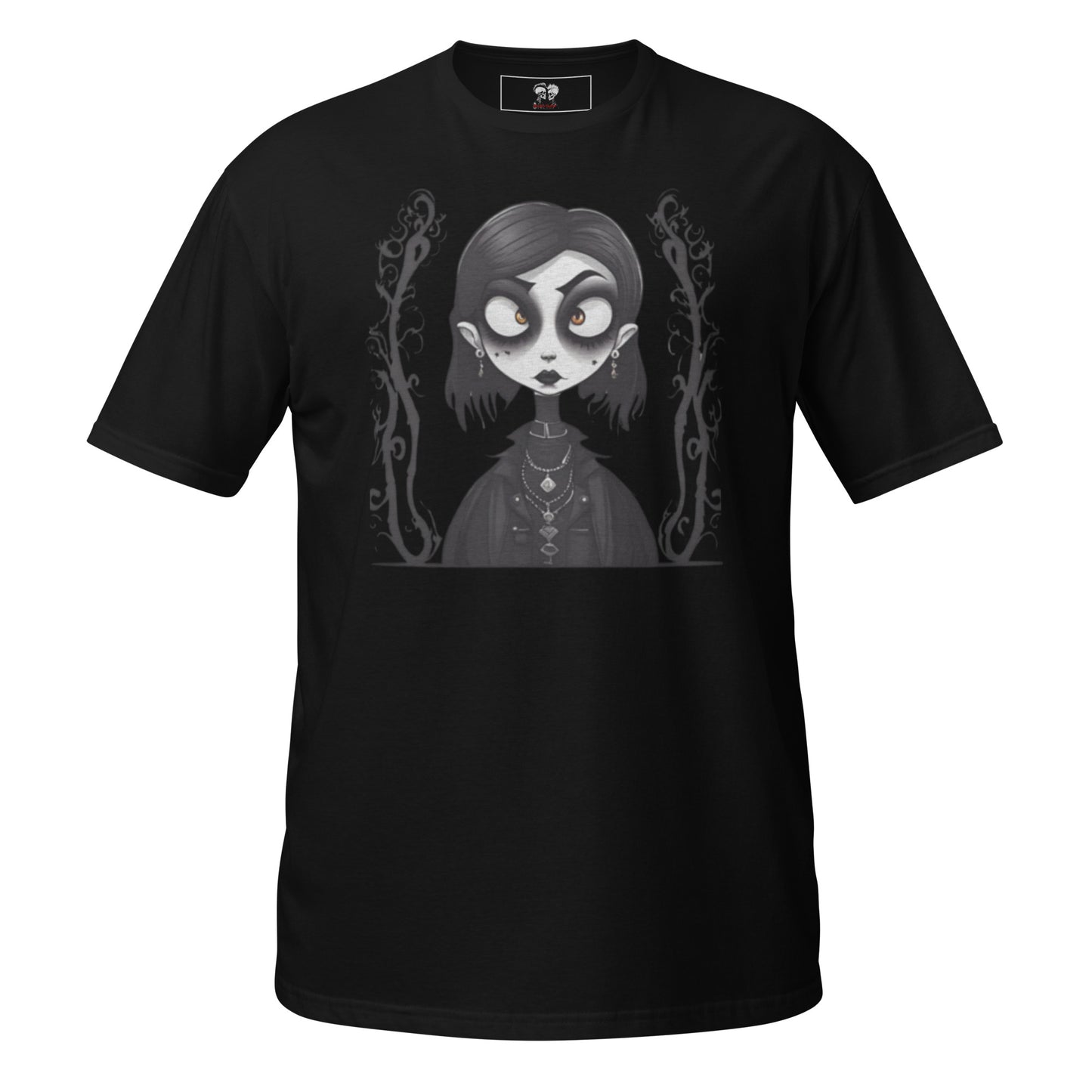 WIDE EYED GOTH GIRL SHORT SLEEVE UNISEX TEE