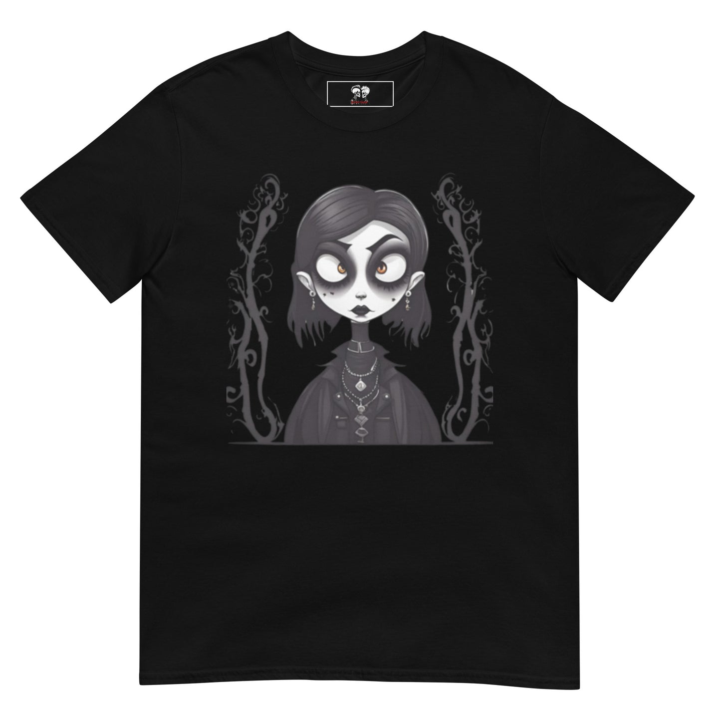 WIDE EYED GOTH GIRL SHORT SLEEVE UNISEX TEE