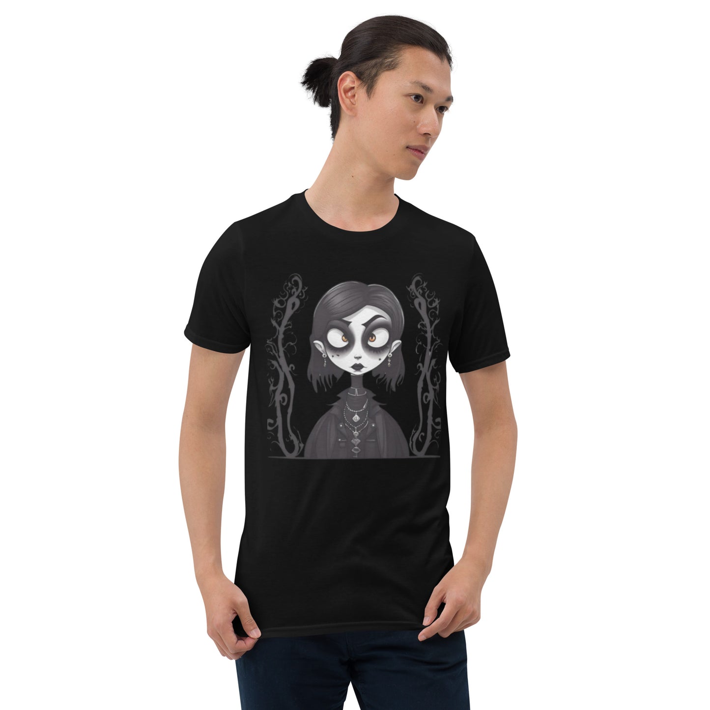 WIDE EYED GOTH GIRL SHORT SLEEVE UNISEX TEE