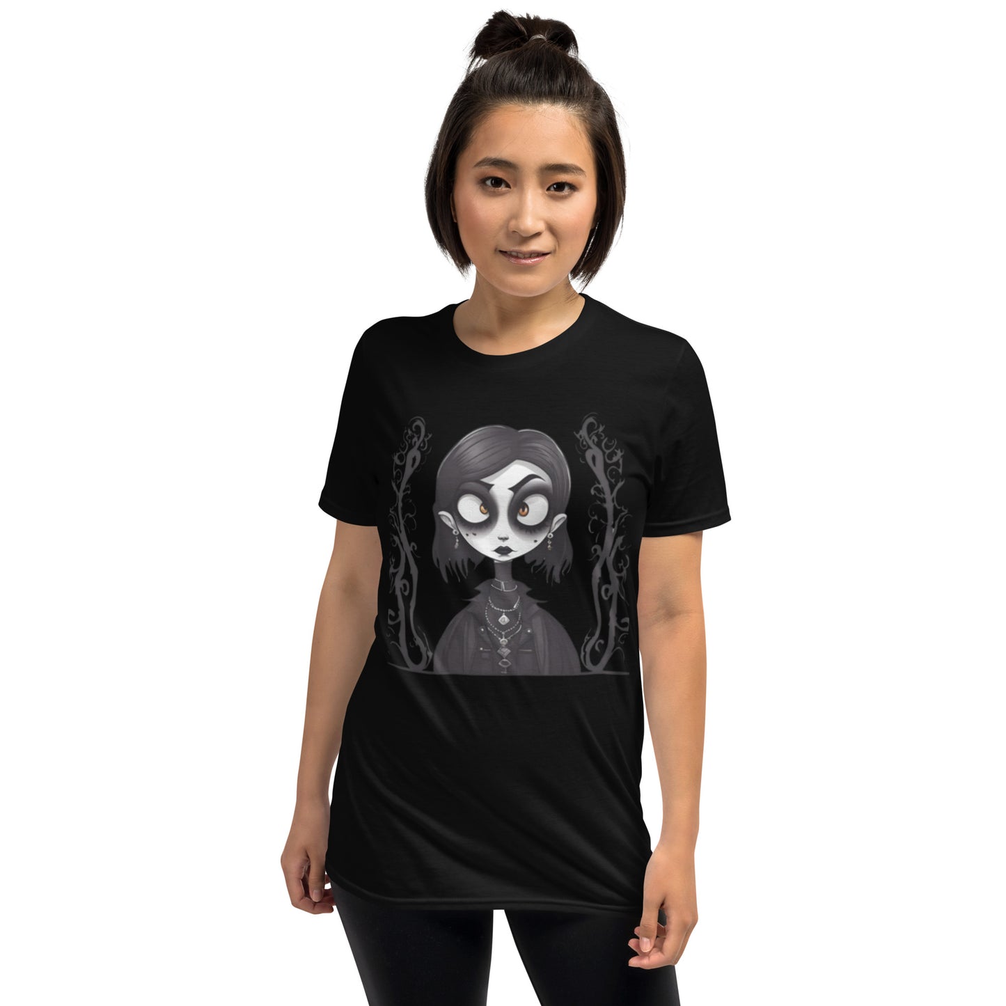 WIDE EYED GOTH GIRL SHORT SLEEVE UNISEX TEE