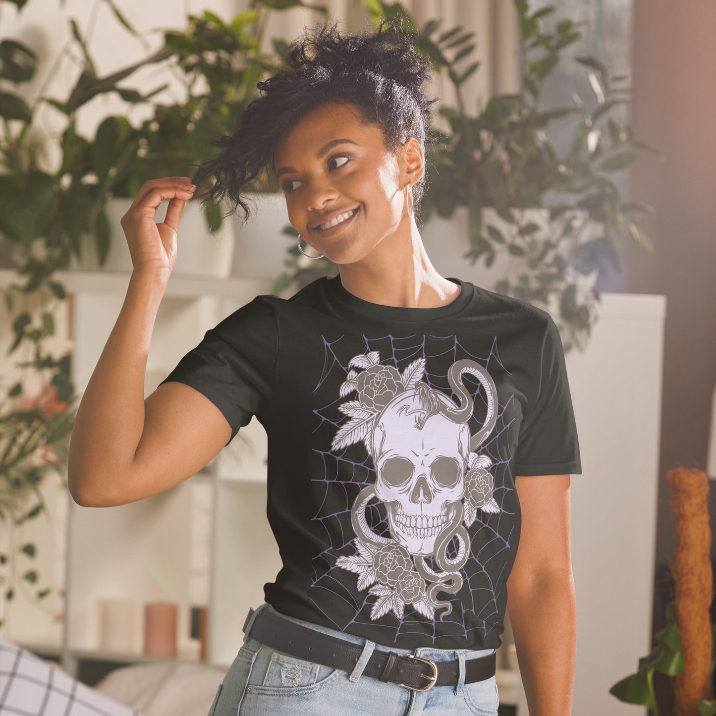 PURPLE SKULL & SNAKE SHORT SLEEVE UNISEX TEE