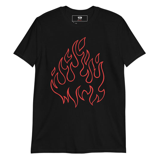 RED FLAME SHORT SLEEVE UNISEX TEE