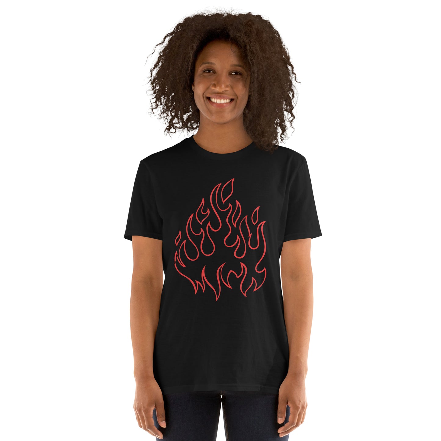 RED FLAME SHORT SLEEVE UNISEX TEE