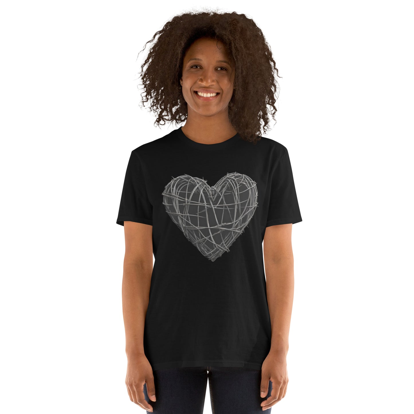 BARBED WIRE HEART SHORT SLEEVE UNISEX TEE