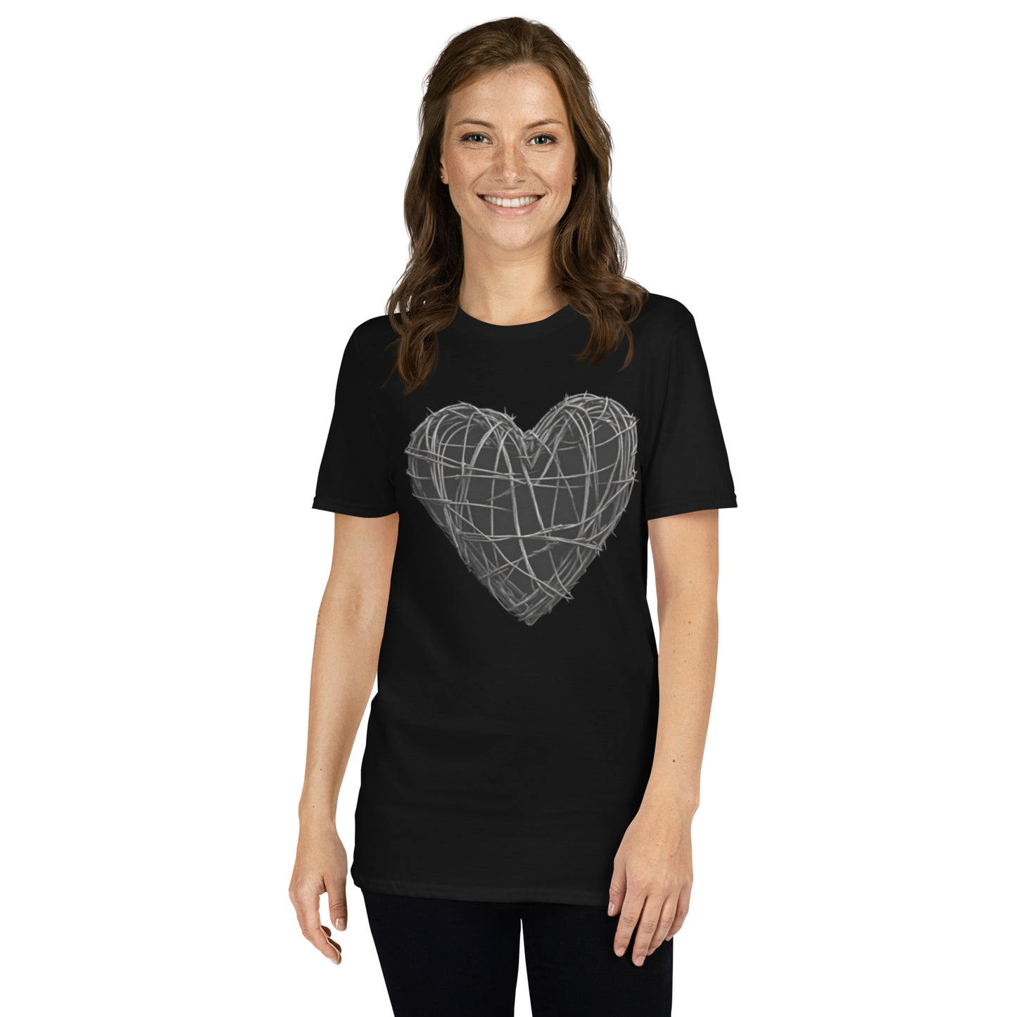 BARBED WIRE HEART SHORT SLEEVE UNISEX TEE