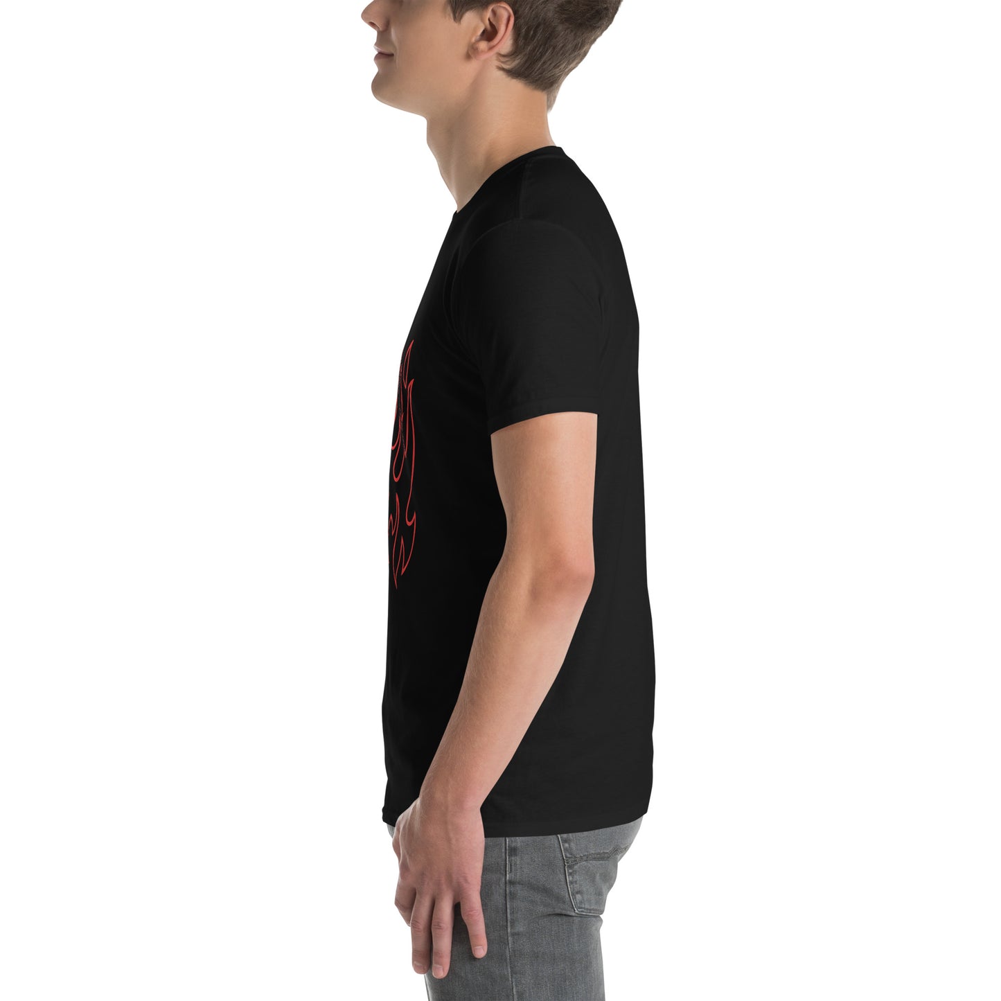 RED FLAME SHORT SLEEVE UNISEX TEE