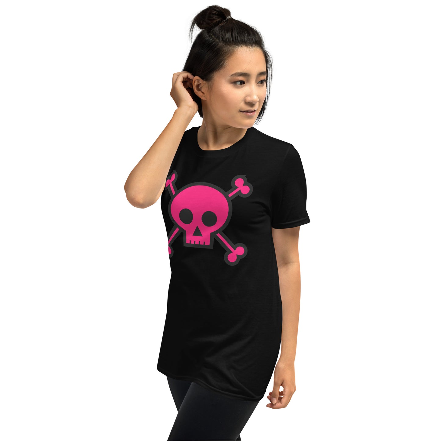 PINK SKULL & BONES SHORT SLEEVE UNISEX TEE