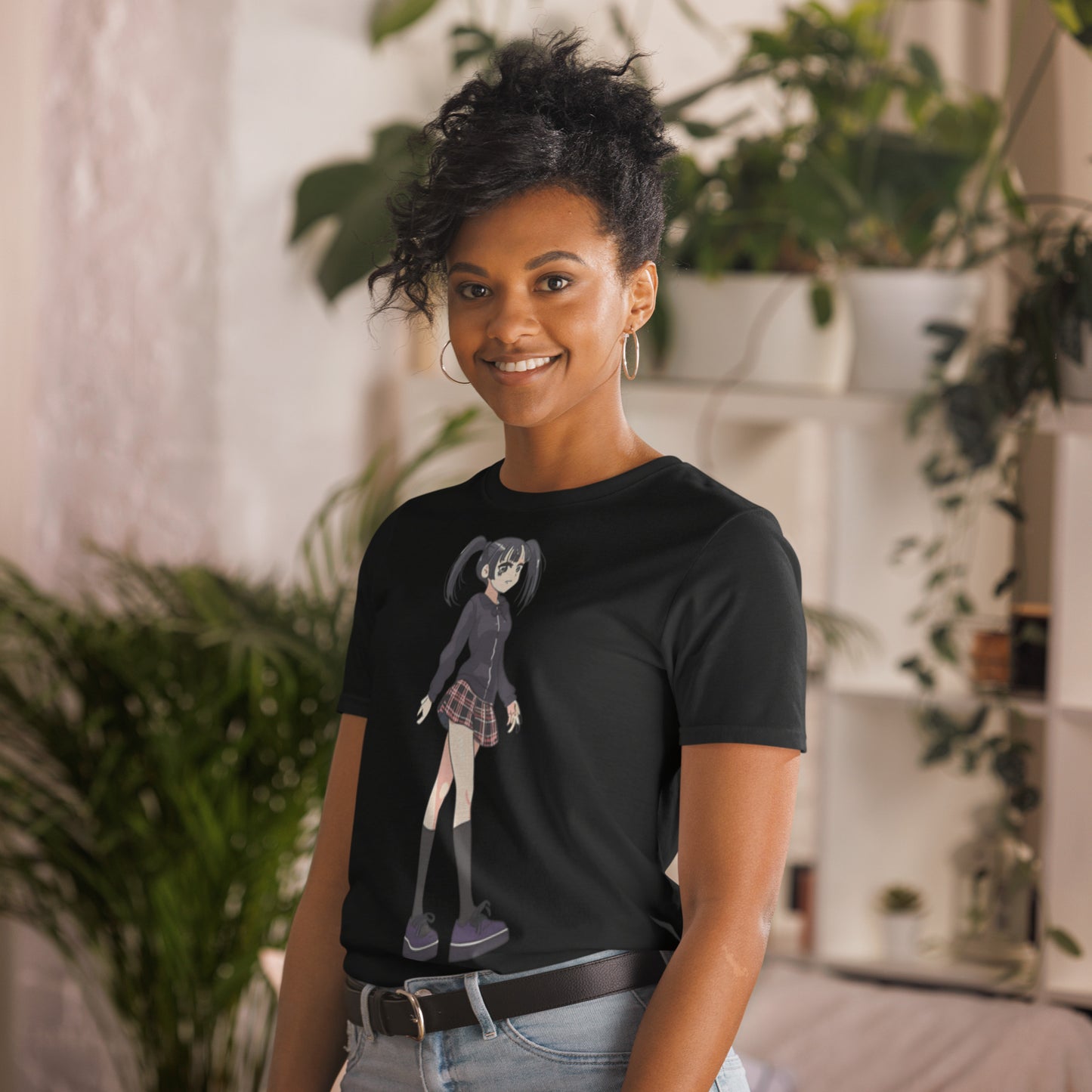 ANIME GOTH GIRL SHORT SLEEVE UNISEX TEE