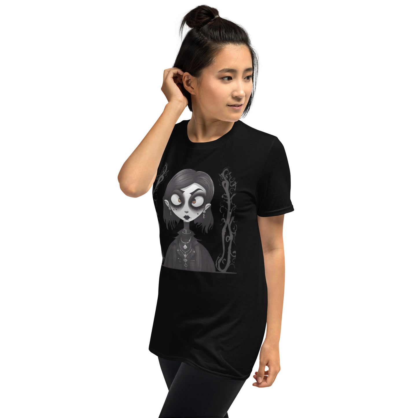 WIDE EYED GOTH GIRL SHORT SLEEVE UNISEX TEE