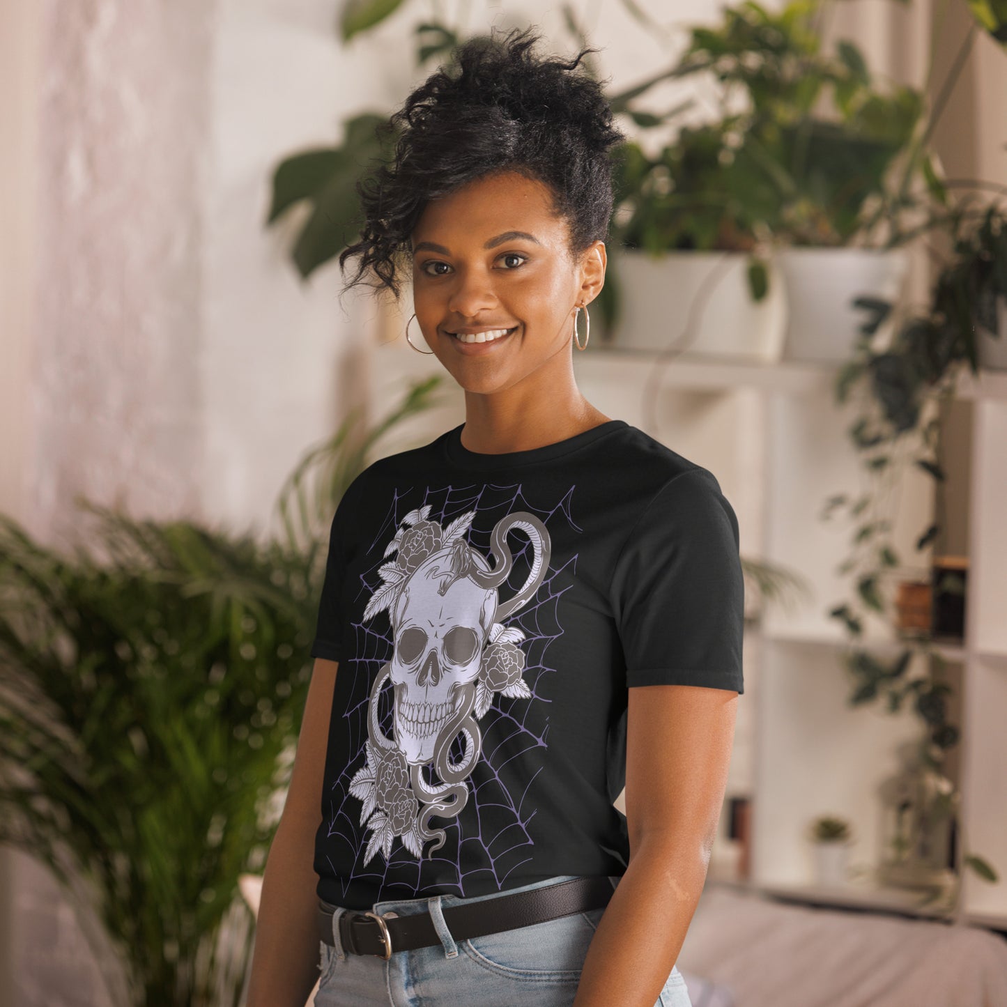 PURPLE SKULL & SNAKE SHORT SLEEVE UNISEX TEE