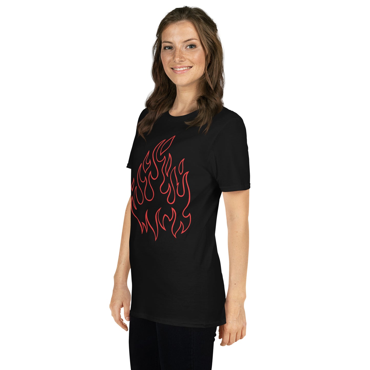 RED FLAME SHORT SLEEVE UNISEX TEE