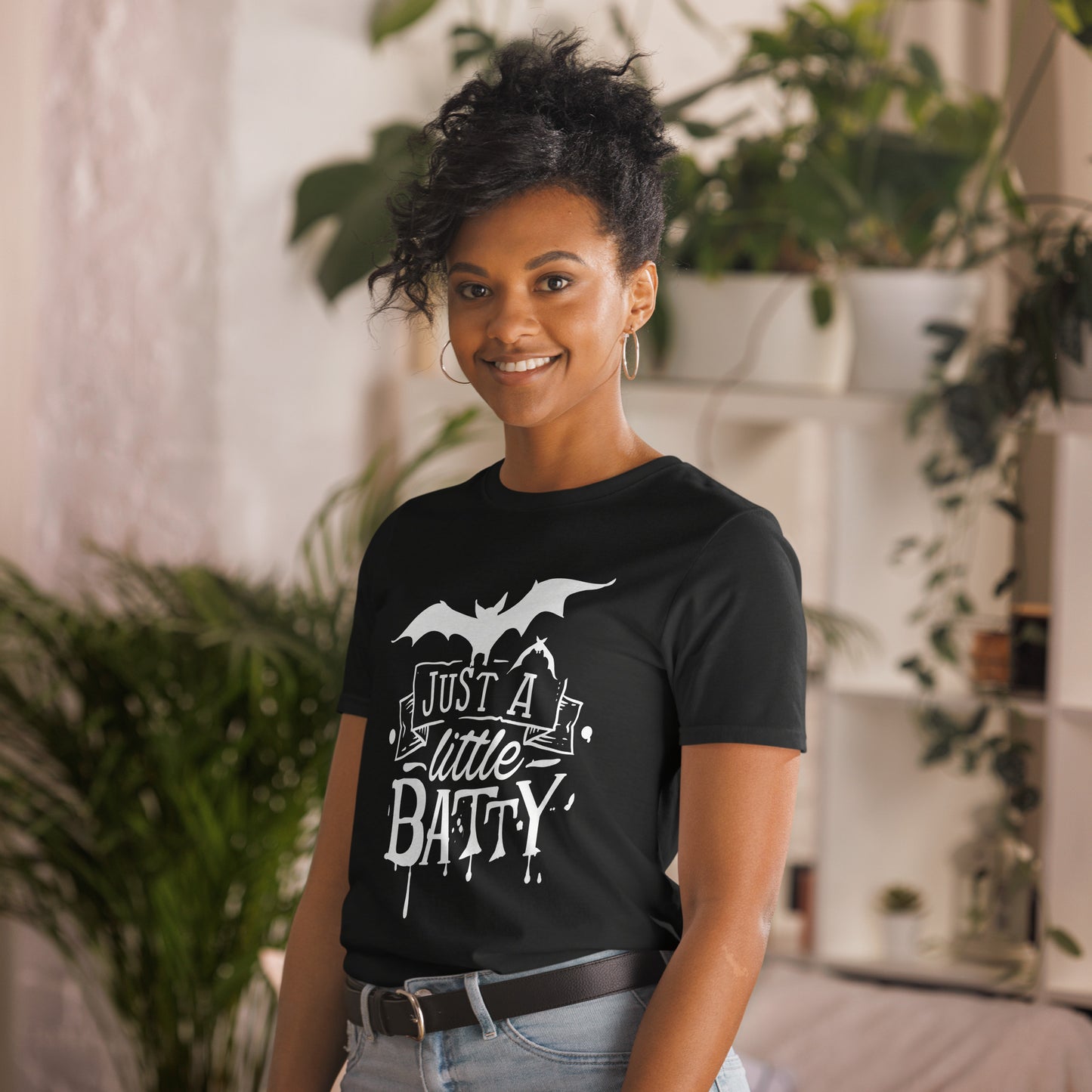 JUST A LITTLE BATTY SHORT SLEEVE UNISEX TEE