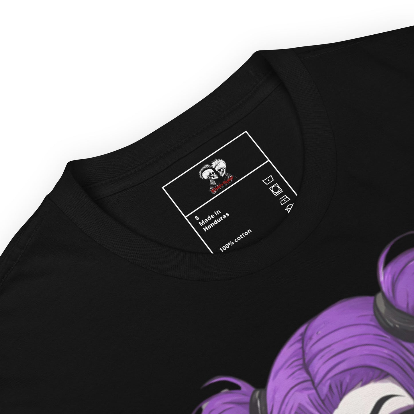 PURPLE HAIR GOTH GIRL SHORT SLEEVE TEE