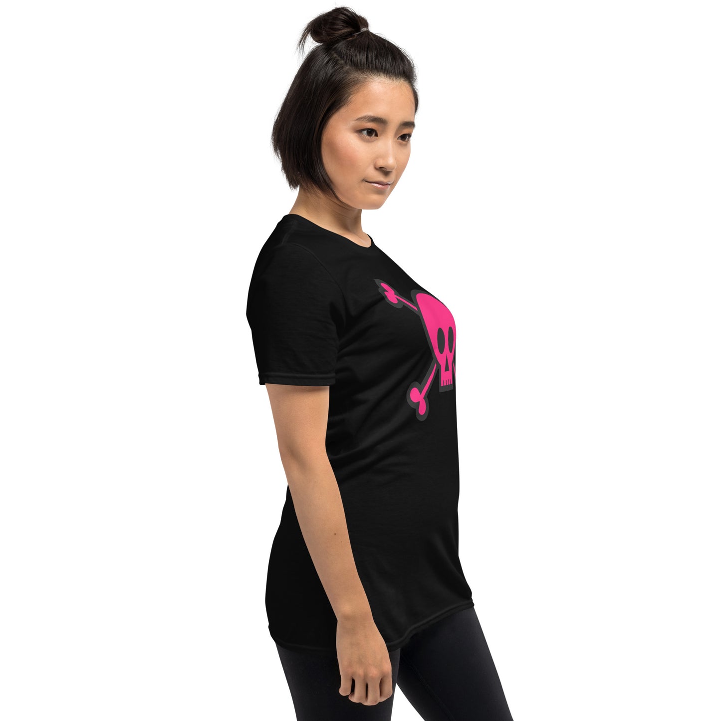 PINK SKULL & BONES SHORT SLEEVE UNISEX TEE