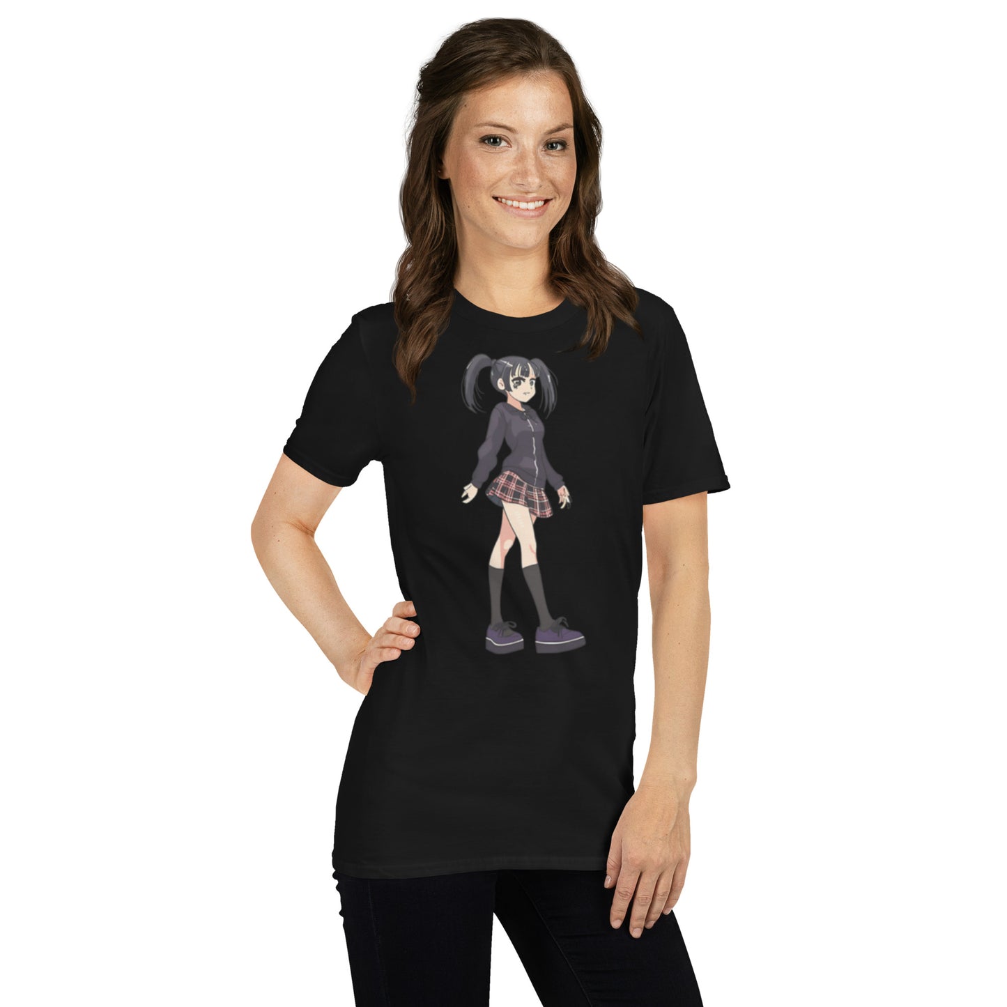 ANIME GOTH GIRL SHORT SLEEVE UNISEX TEE