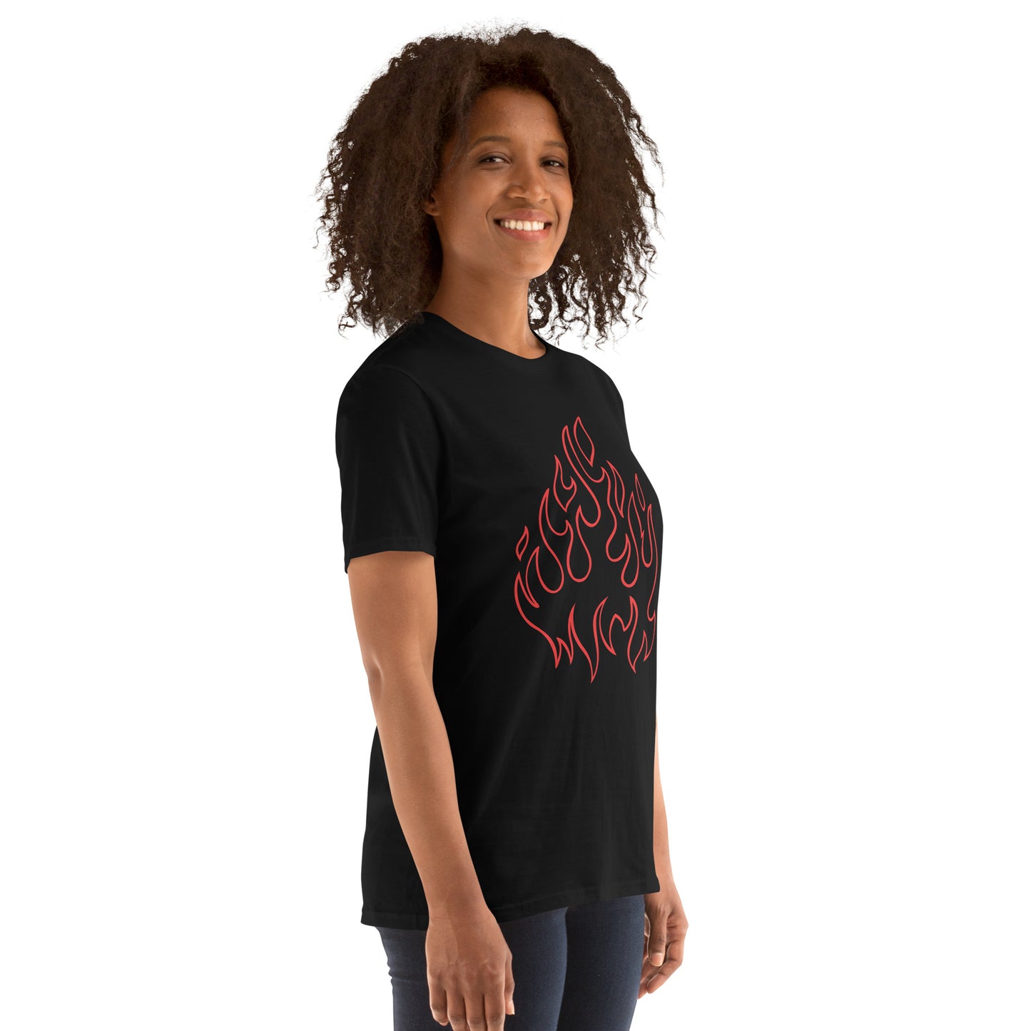 RED FLAME SHORT SLEEVE UNISEX TEE