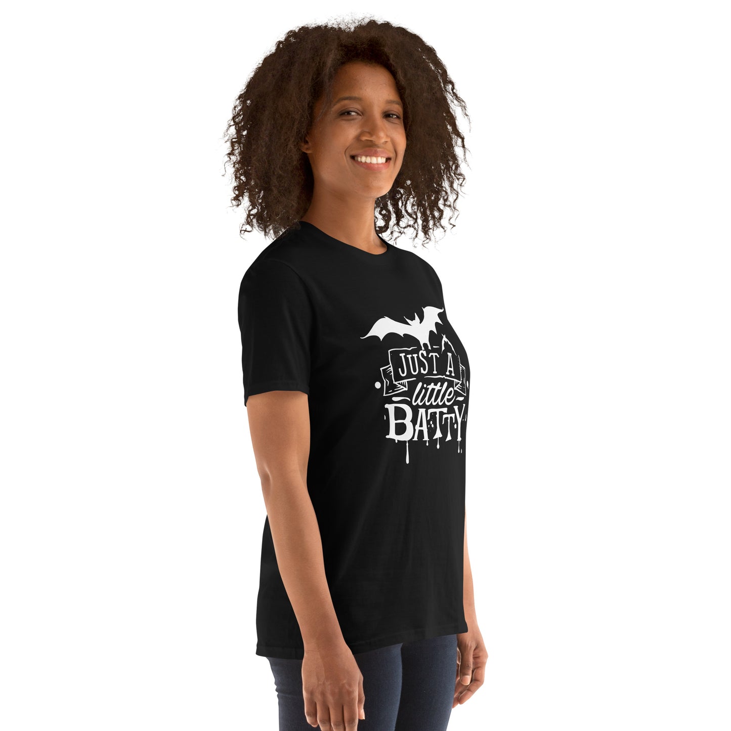 JUST A LITTLE BATTY SHORT SLEEVE UNISEX TEE