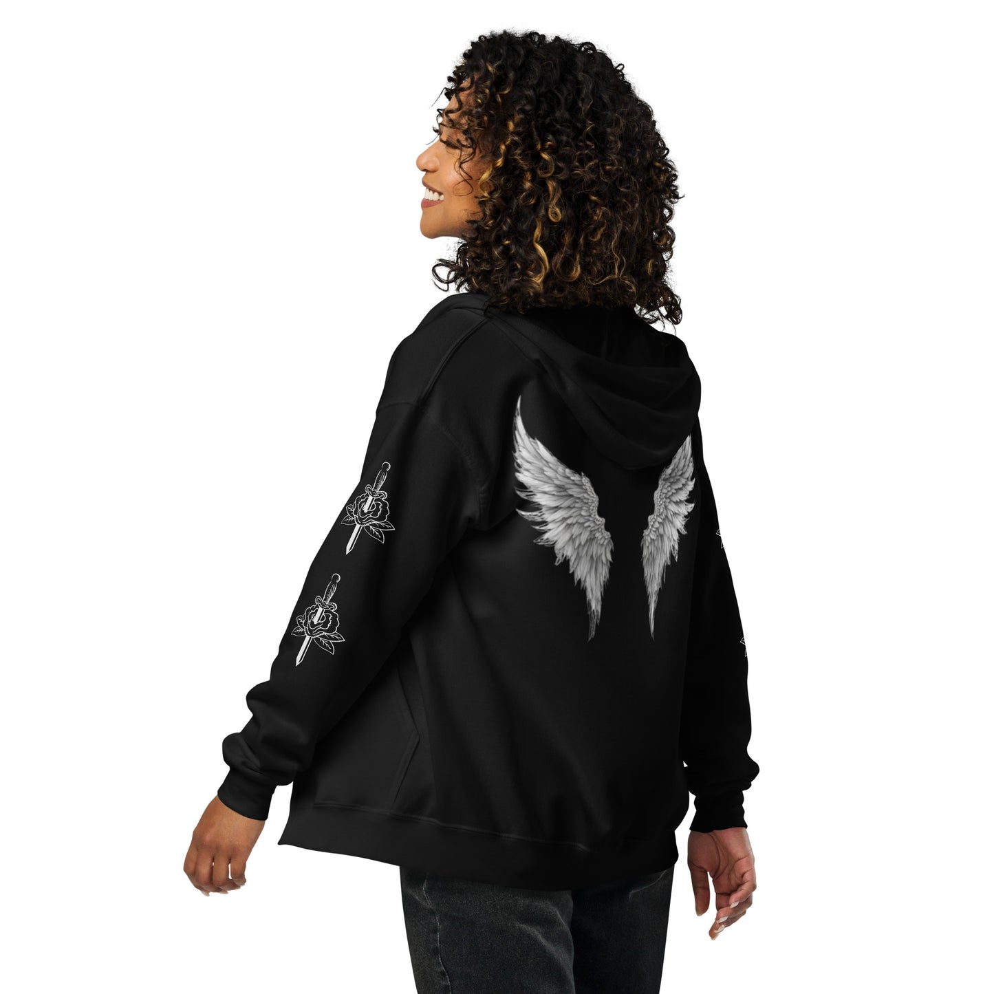 ANGEL WINGS UNISEX ZIP-UP HOODIE