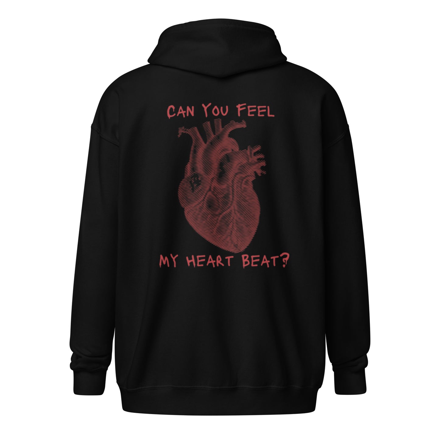 HEARTBEAT UNISEX ZIP HOODIE