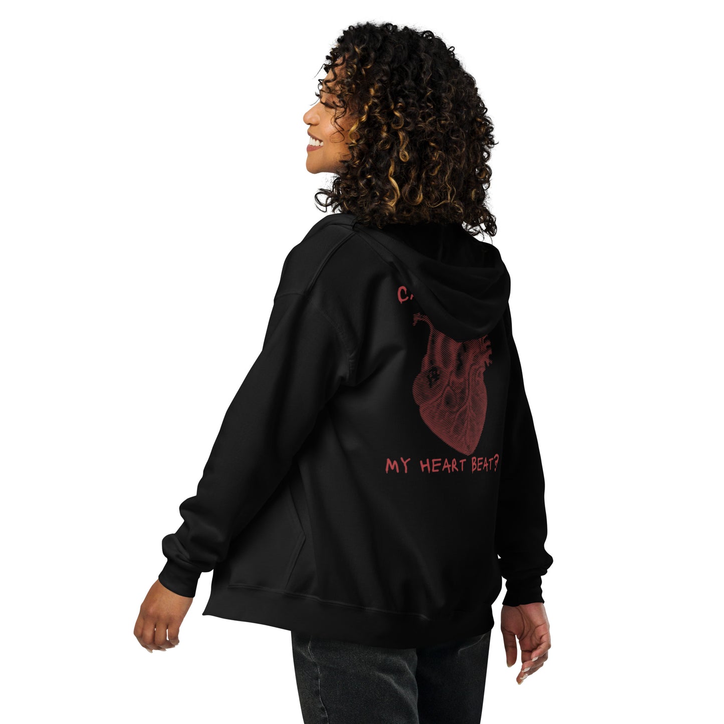 HEARTBEAT UNISEX ZIP HOODIE