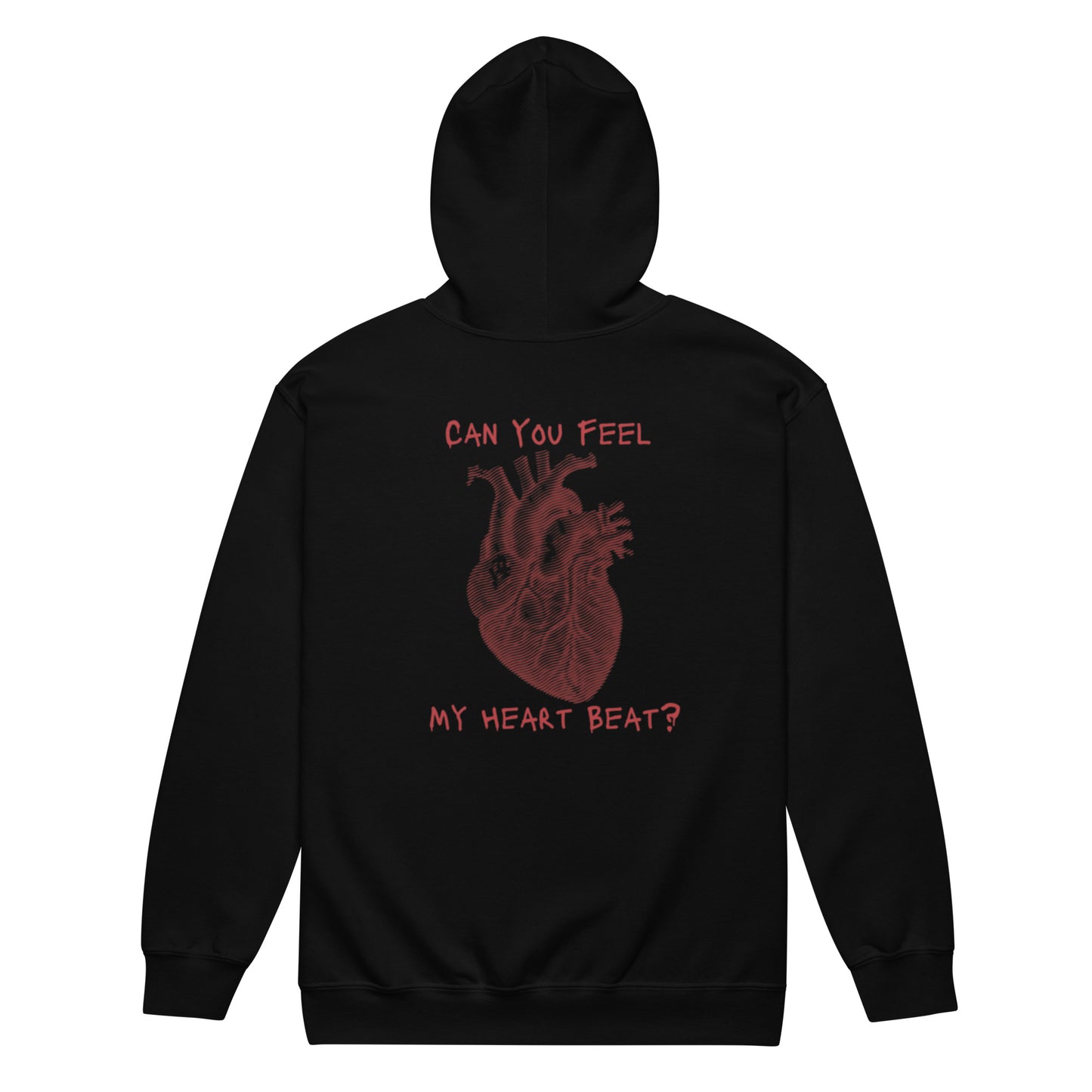 HEARTBEAT UNISEX ZIP HOODIE