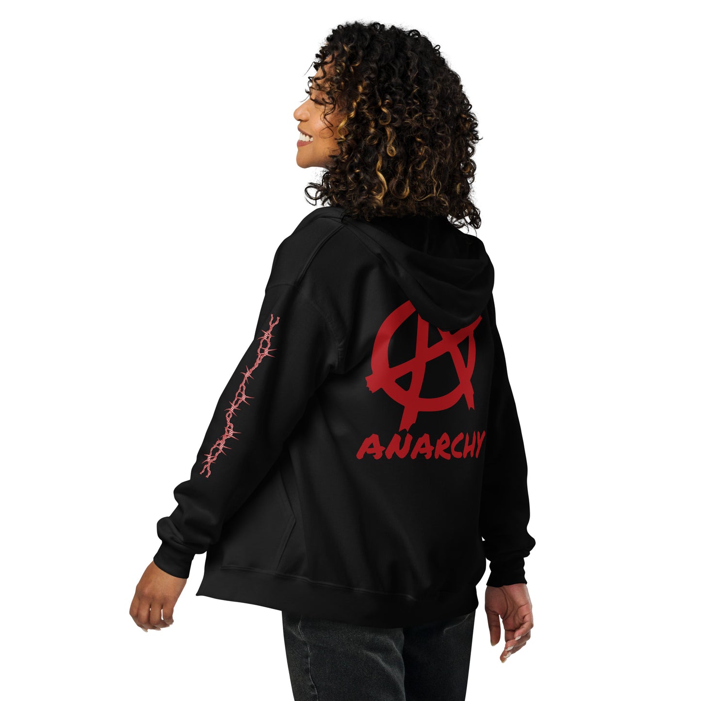ANARCHY UNISEX ZIP HOODIE
