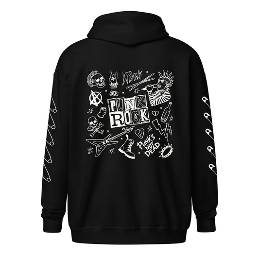 PUNK'S NOT DEAD UNISEX ZIP HOODIE