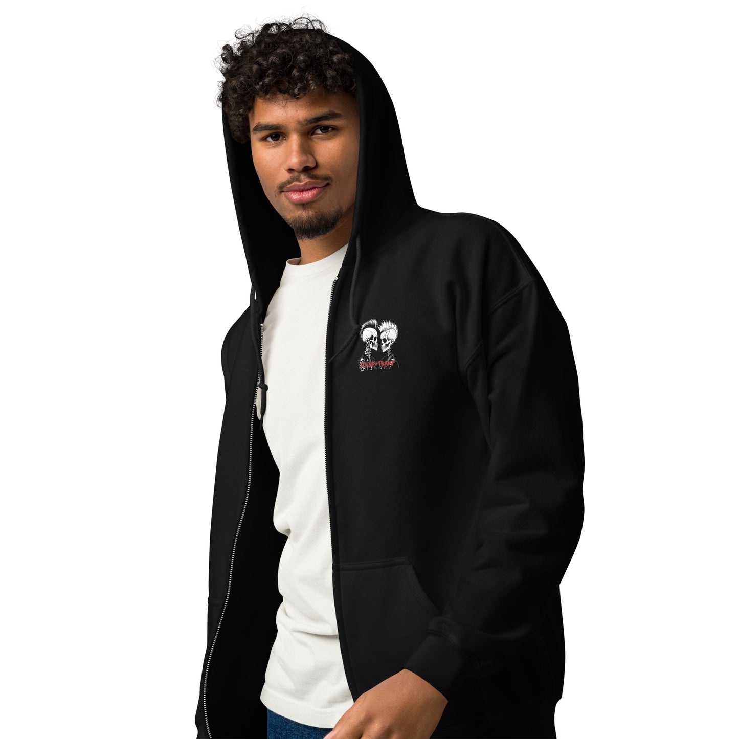 HEARTBEAT UNISEX ZIP HOODIE
