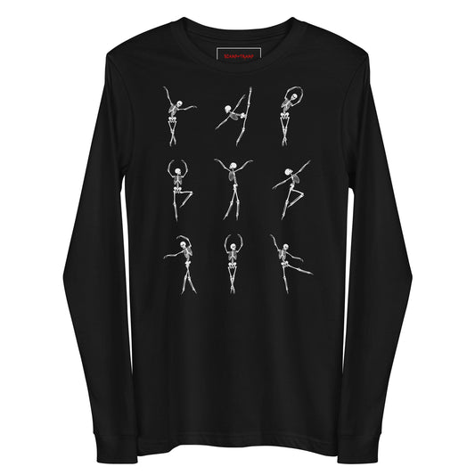 DANCING SKELETONS LONG SLEEVE TEE
