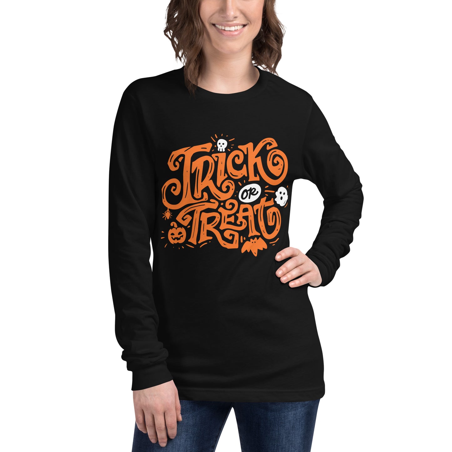 TRICK-OR-TREAT UNISEX LONG SLEEVE TEE