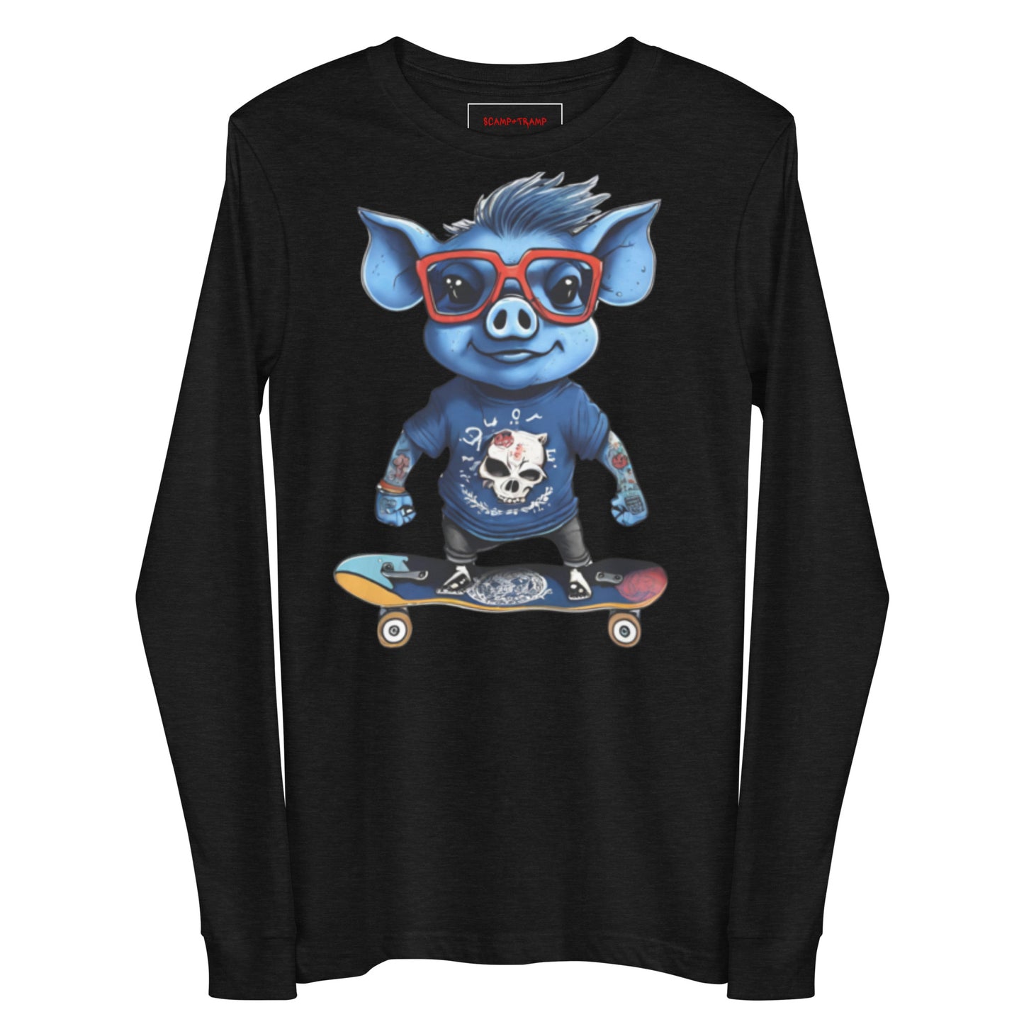 BLUE PIG LONG SLEEVE TEE