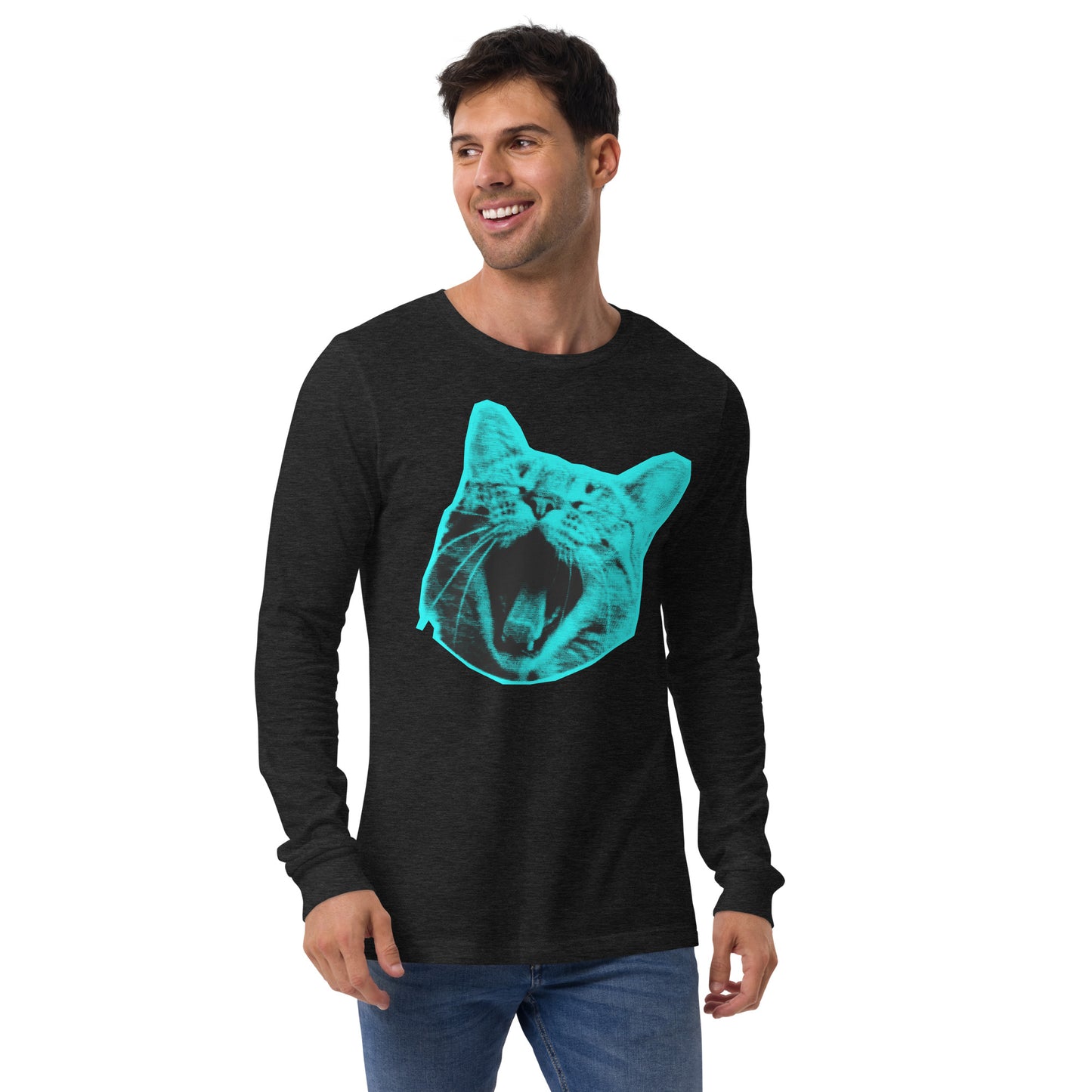 ELECTRIC BLUE CAT LONG SLEEVE TEE