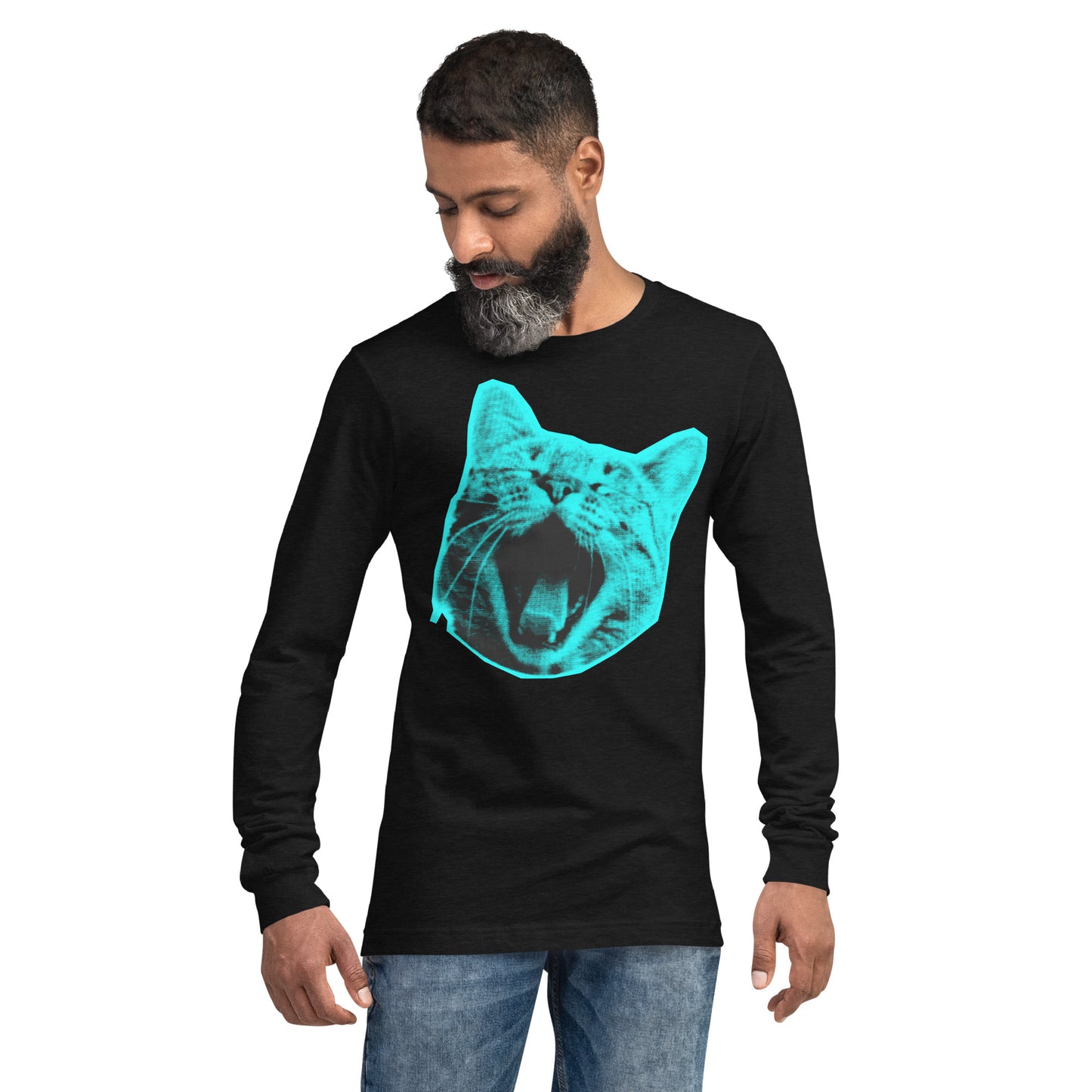 ELECTRIC BLUE CAT LONG SLEEVE TEE