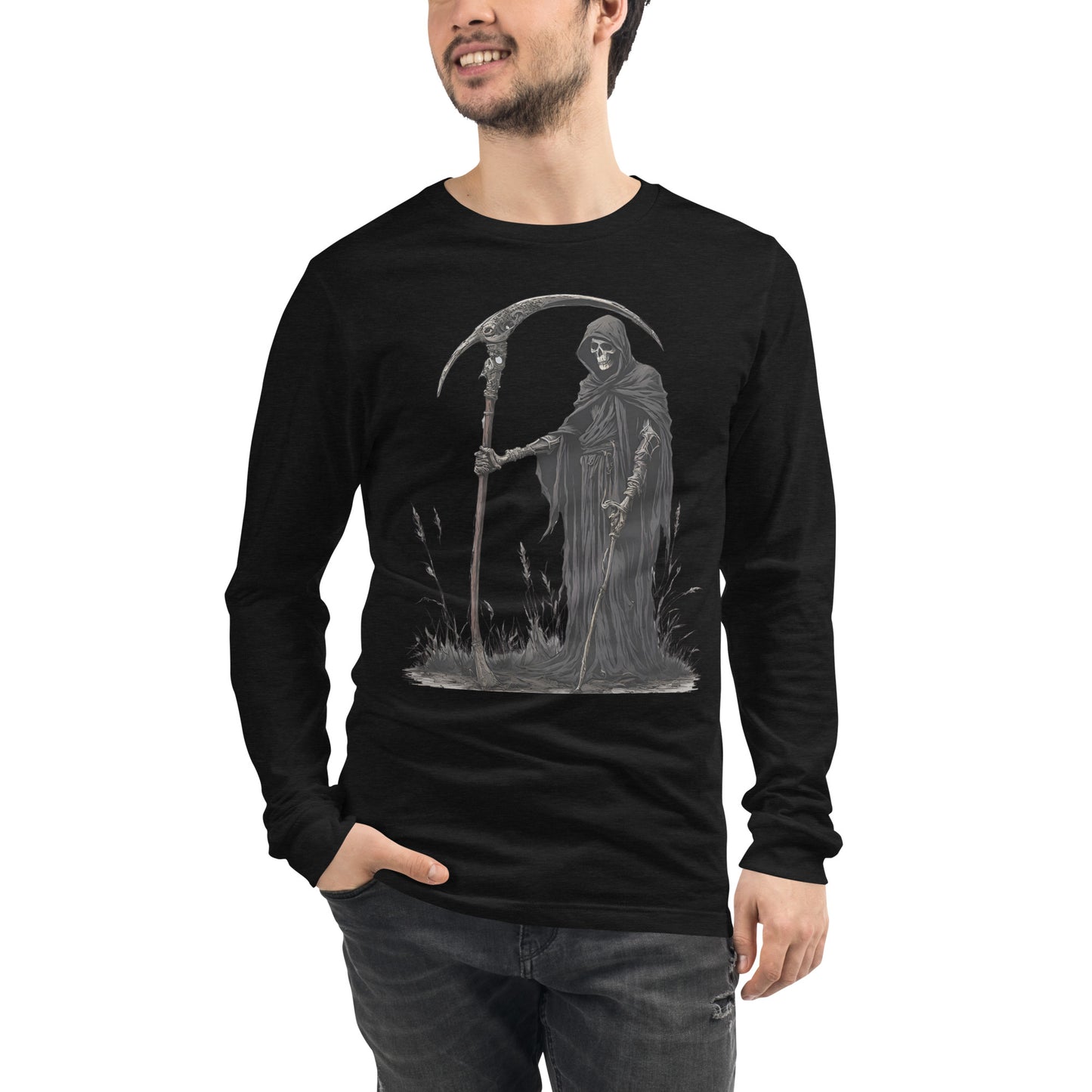 DEATH COMES UNISEX LONG SLEEVE TEE