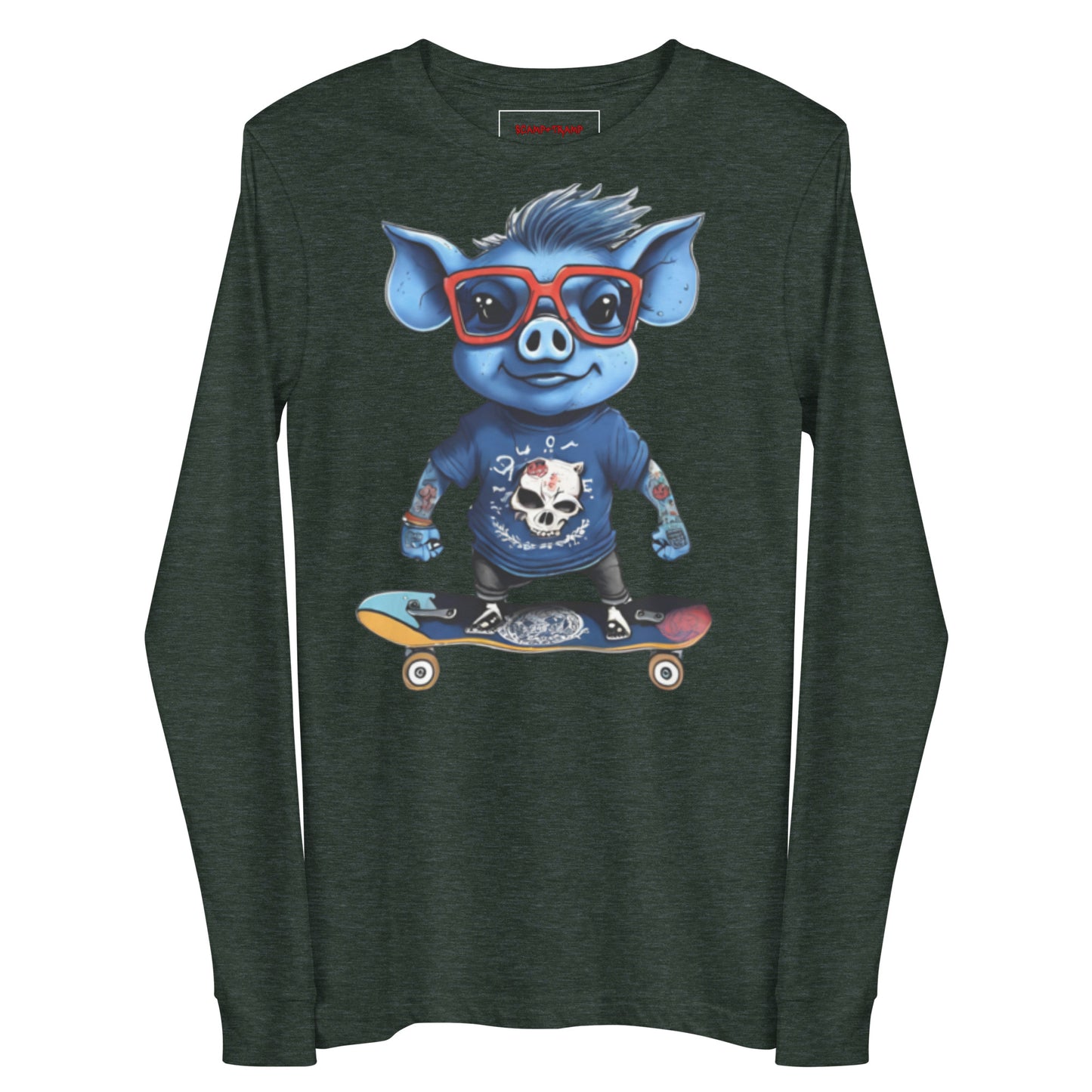 BLUE PIG LONG SLEEVE TEE