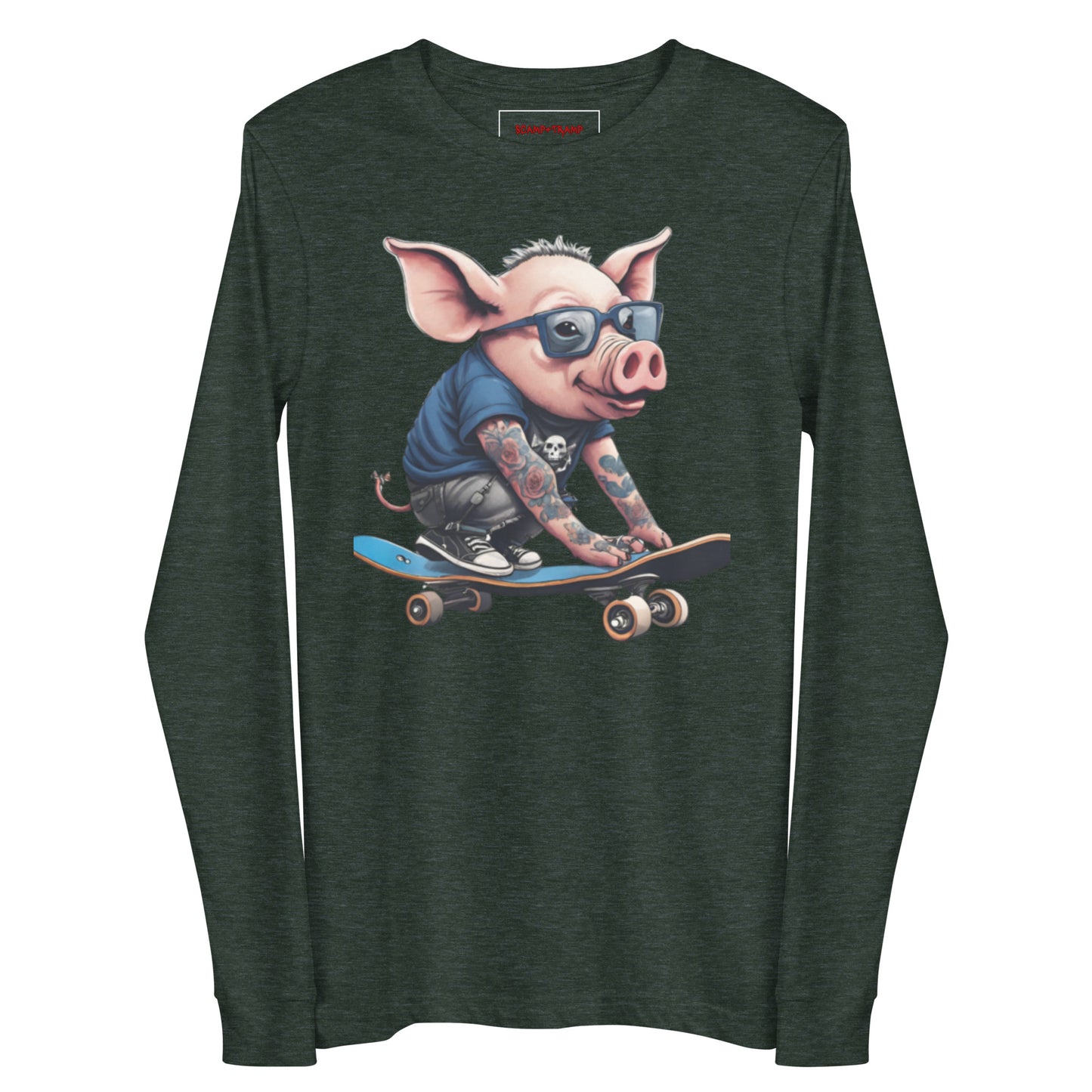 SKATER PUNK PIG LONG SLEEVE TEE