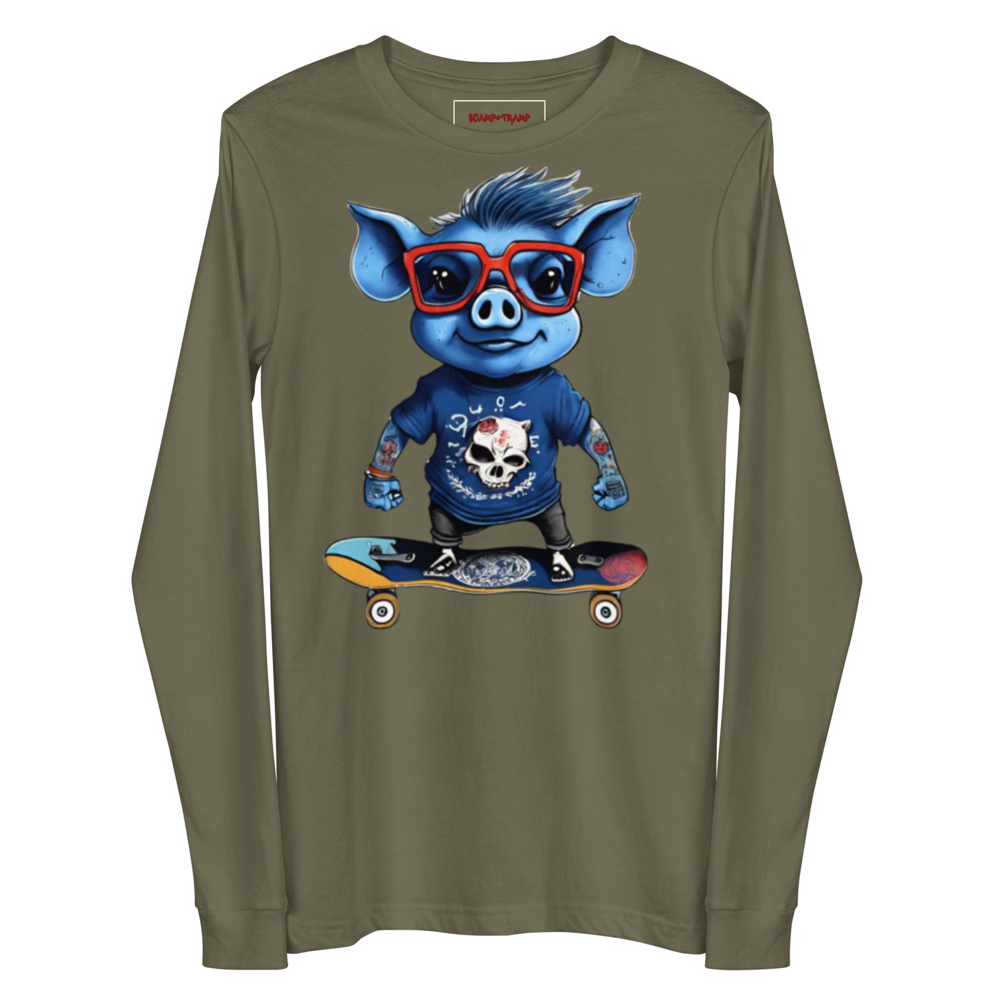 BLUE PIG LONG SLEEVE TEE
