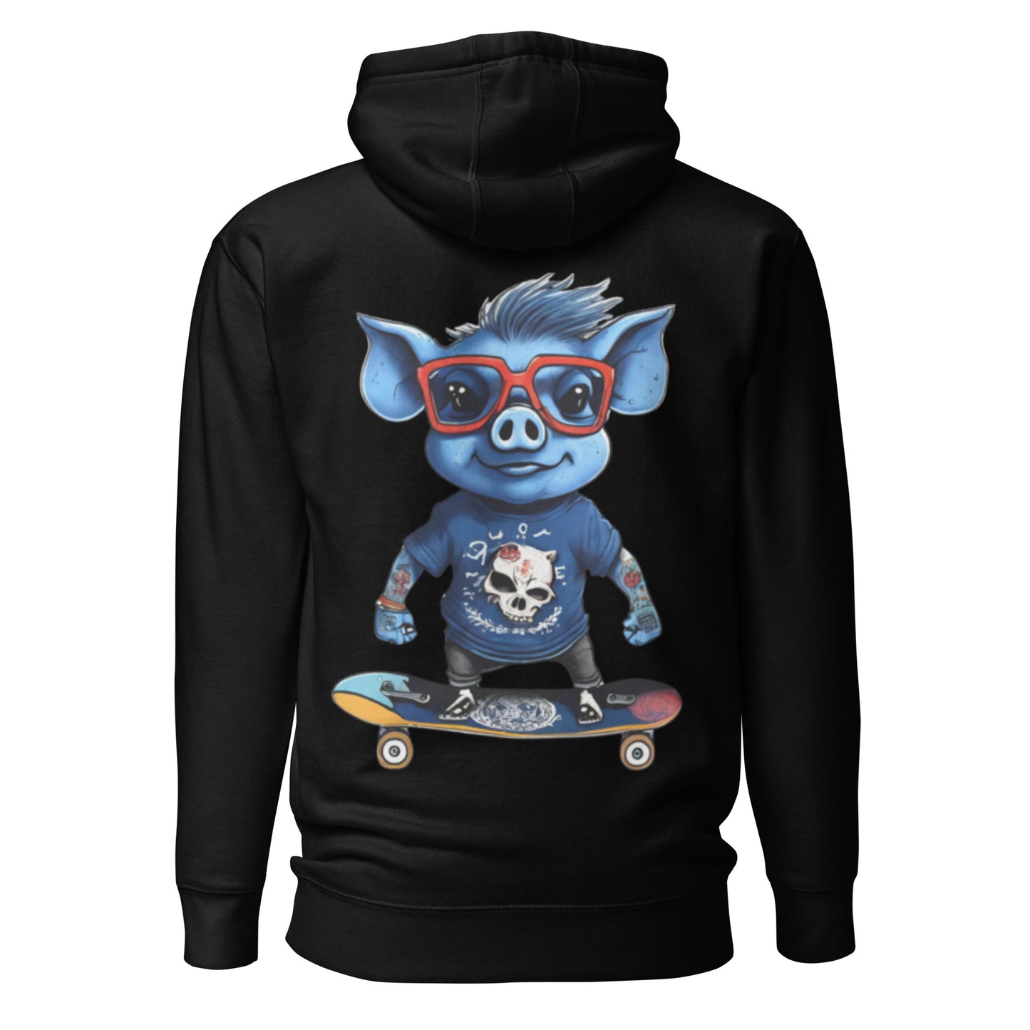 BLUE PIG HOODIE