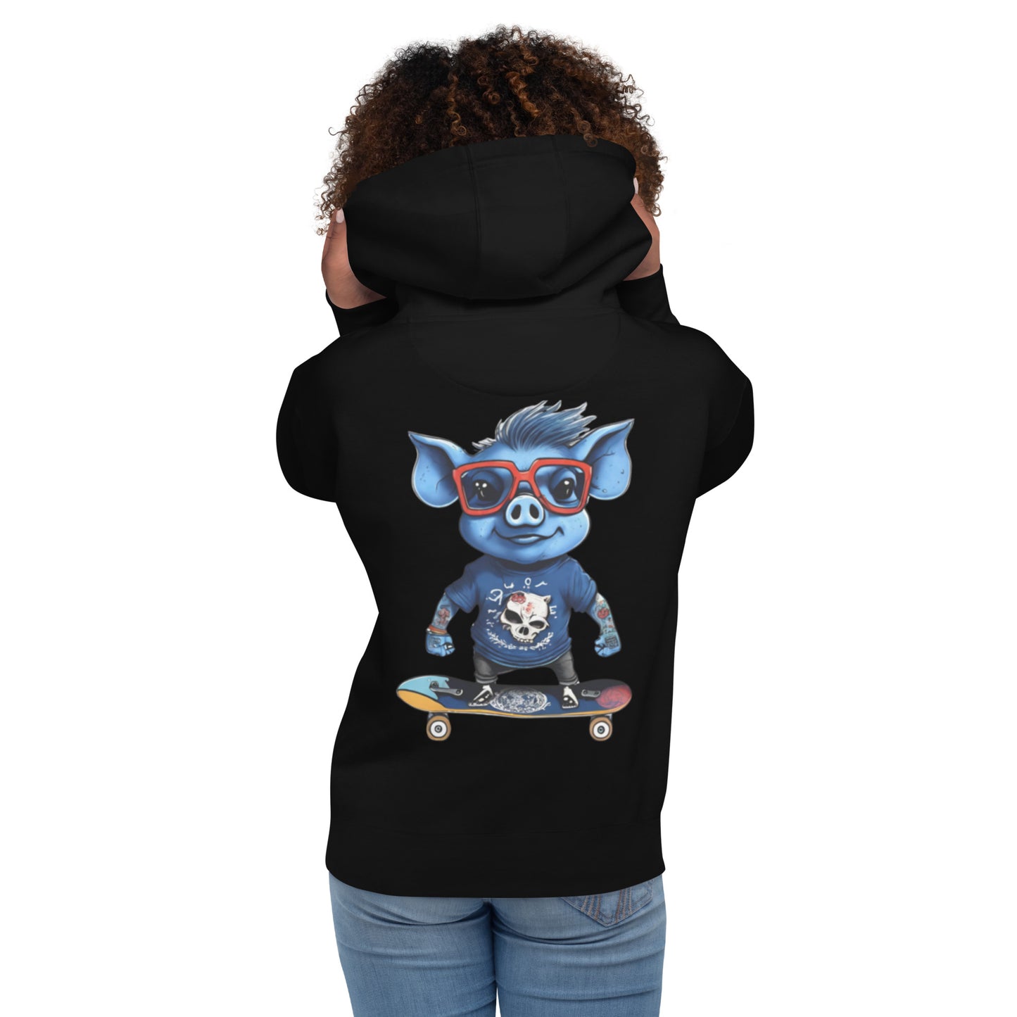 BLUE PIG HOODIE