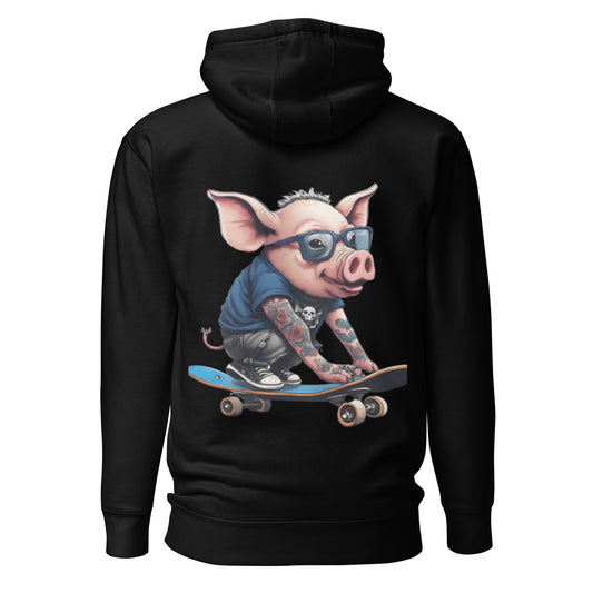 SKATER PUNK PIG HOODIE
