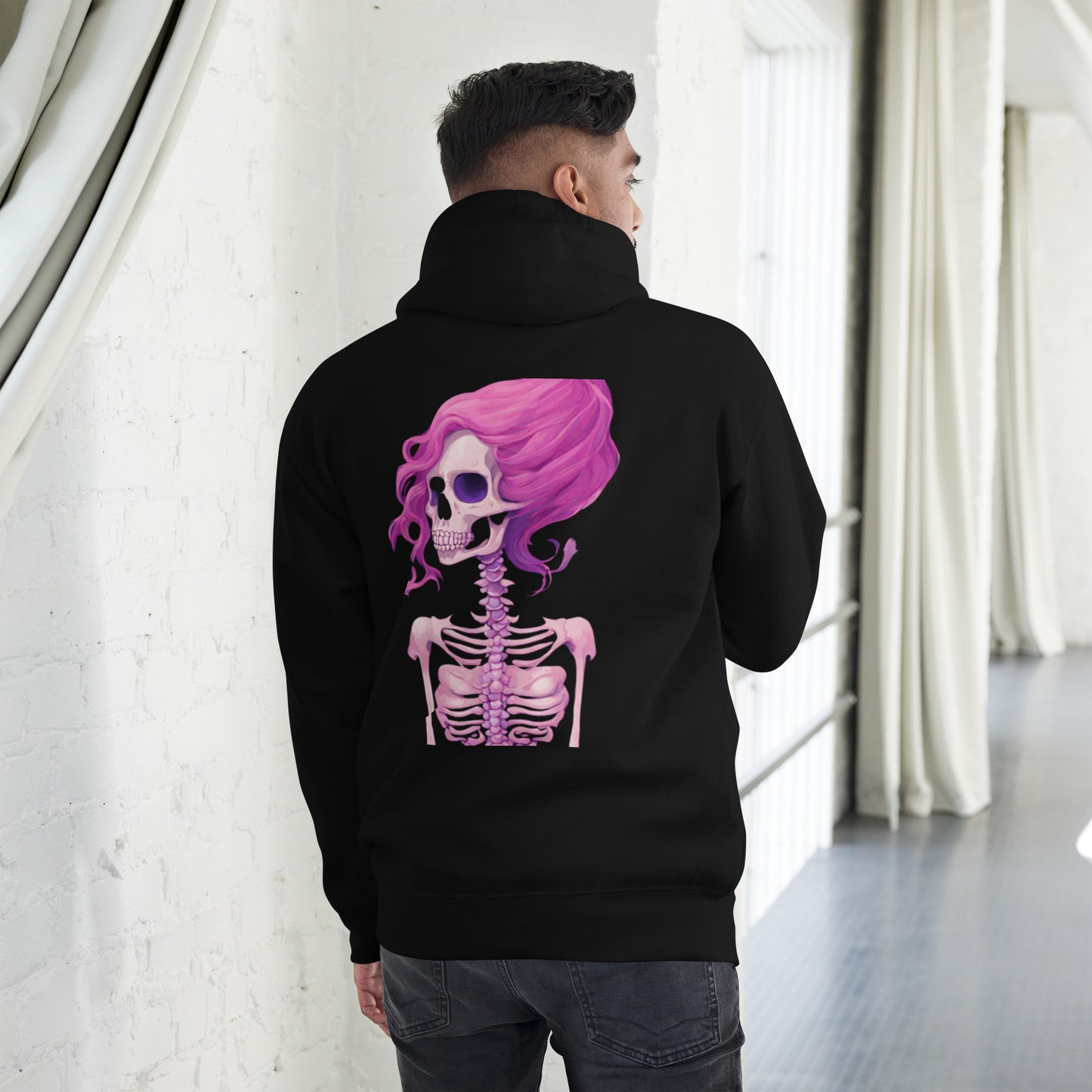 BENNET'S PINK SKELETON HOODIE