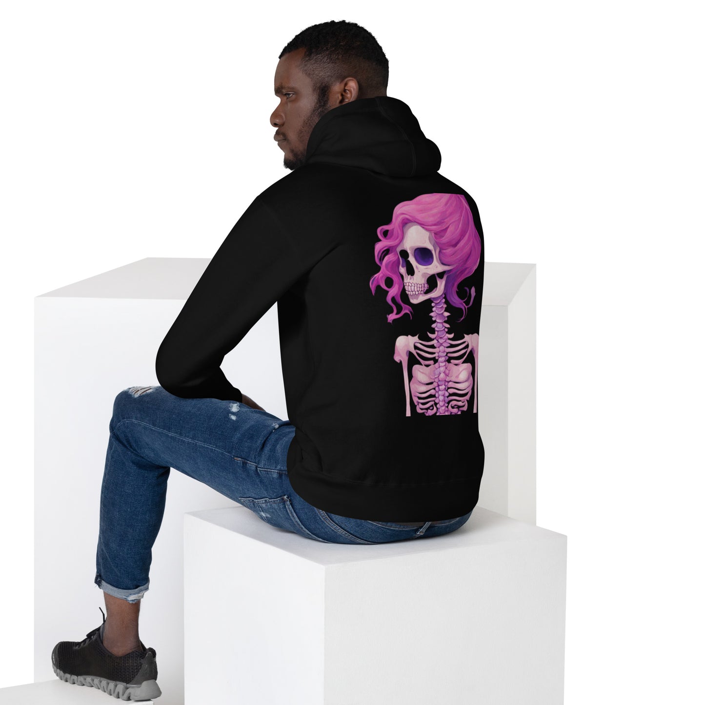 BENNET'S PINK SKELETON HOODIE