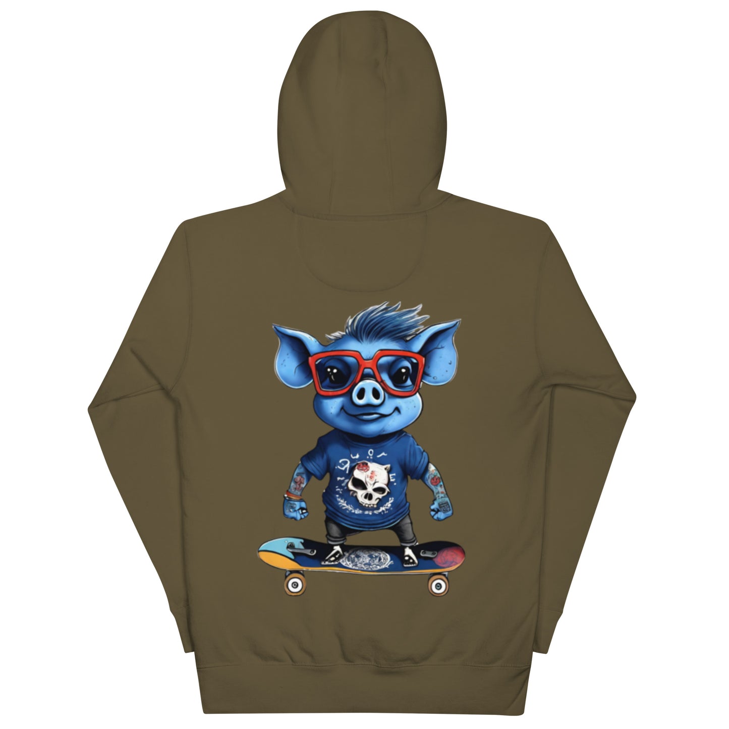 BLUE PIG HOODIE