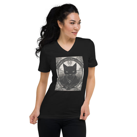 BLACK CAT FEVER SHORT SLEEVE V-NECK TEE