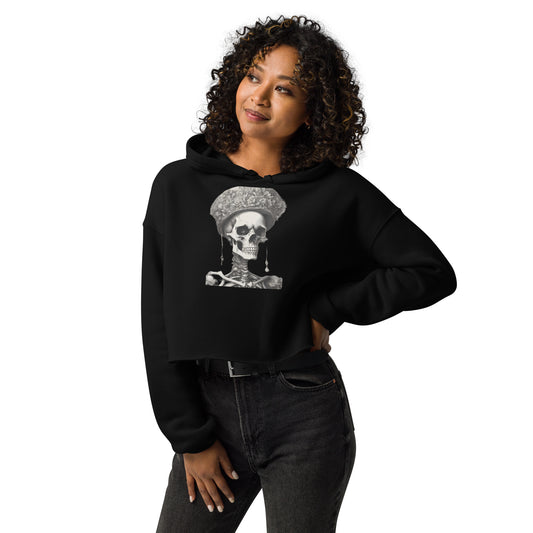 SKELETON QUEEN CROP HOODIE