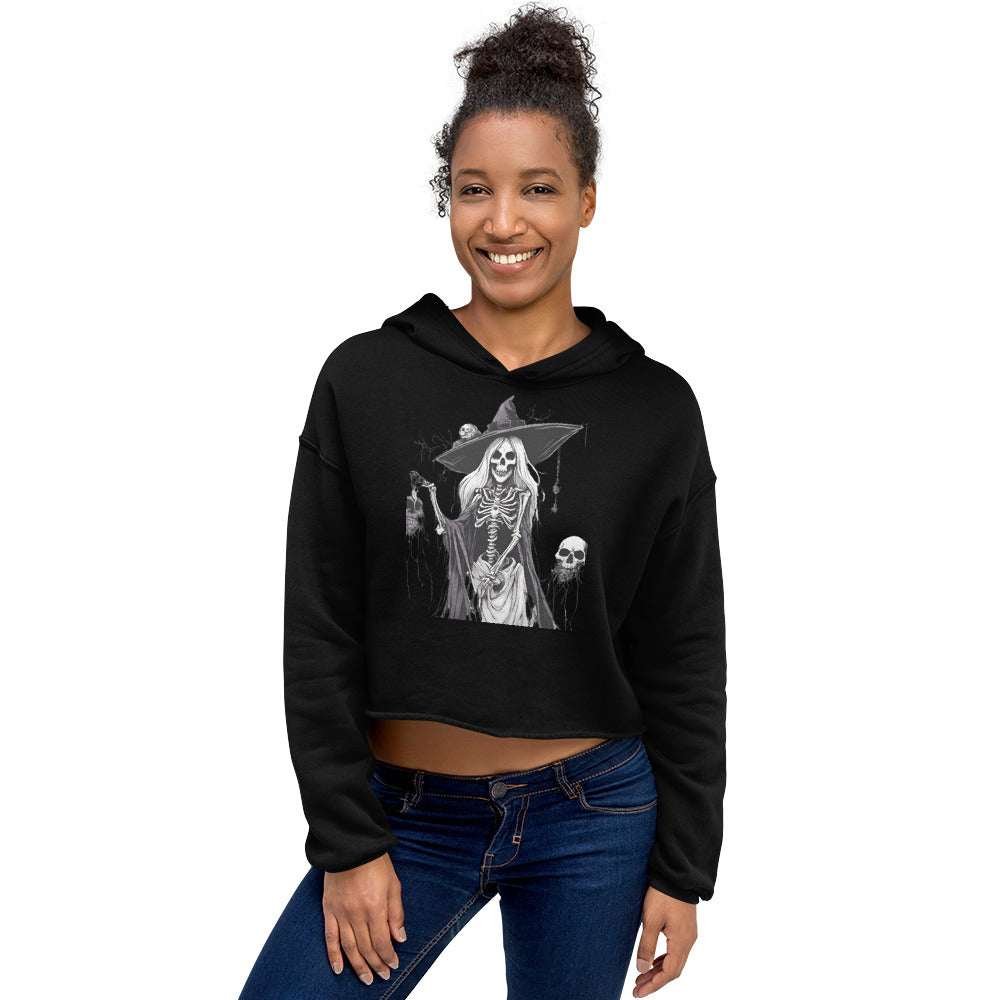 GOTHIC WITCH CROP HOODIE