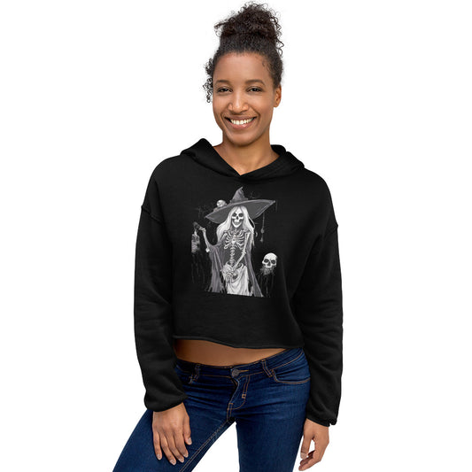GOTHIC WITCH CROP HOODIE