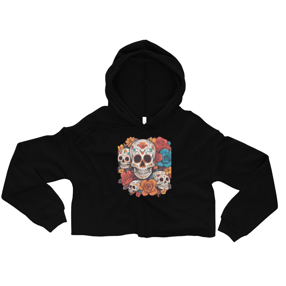 DIA DE LOS MUERTOS CROP HOODIE