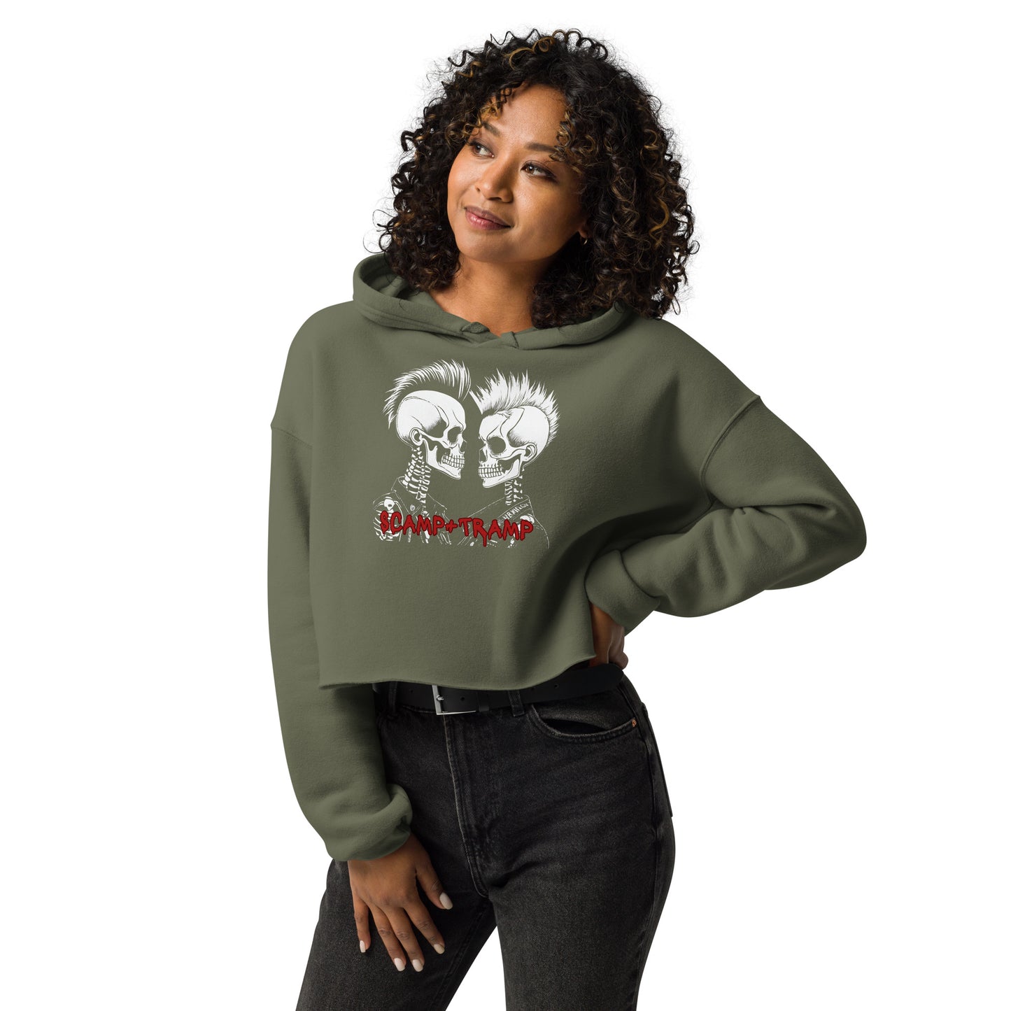WOMEN'S SCAMP+TRAMP ICON CROP HOODIE