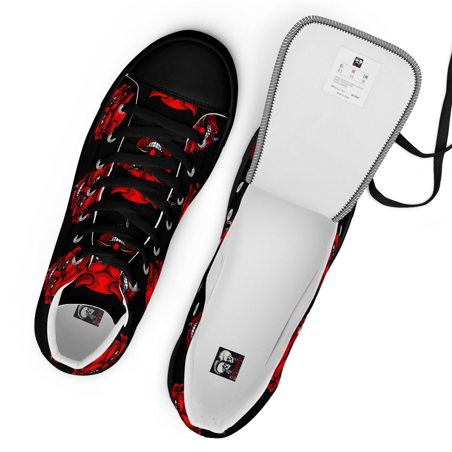 WOMEN'S RED DEVIL HIGH TOP CANVAS SHOES